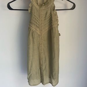 E & M Sage Green Halter Tank Top